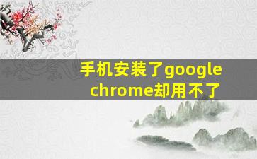 手机安装了google chrome却用不了